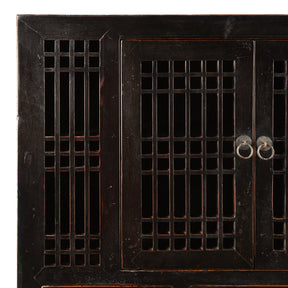 Black Lacquer Kitchen Cabinet From Tianjin - 19th Century