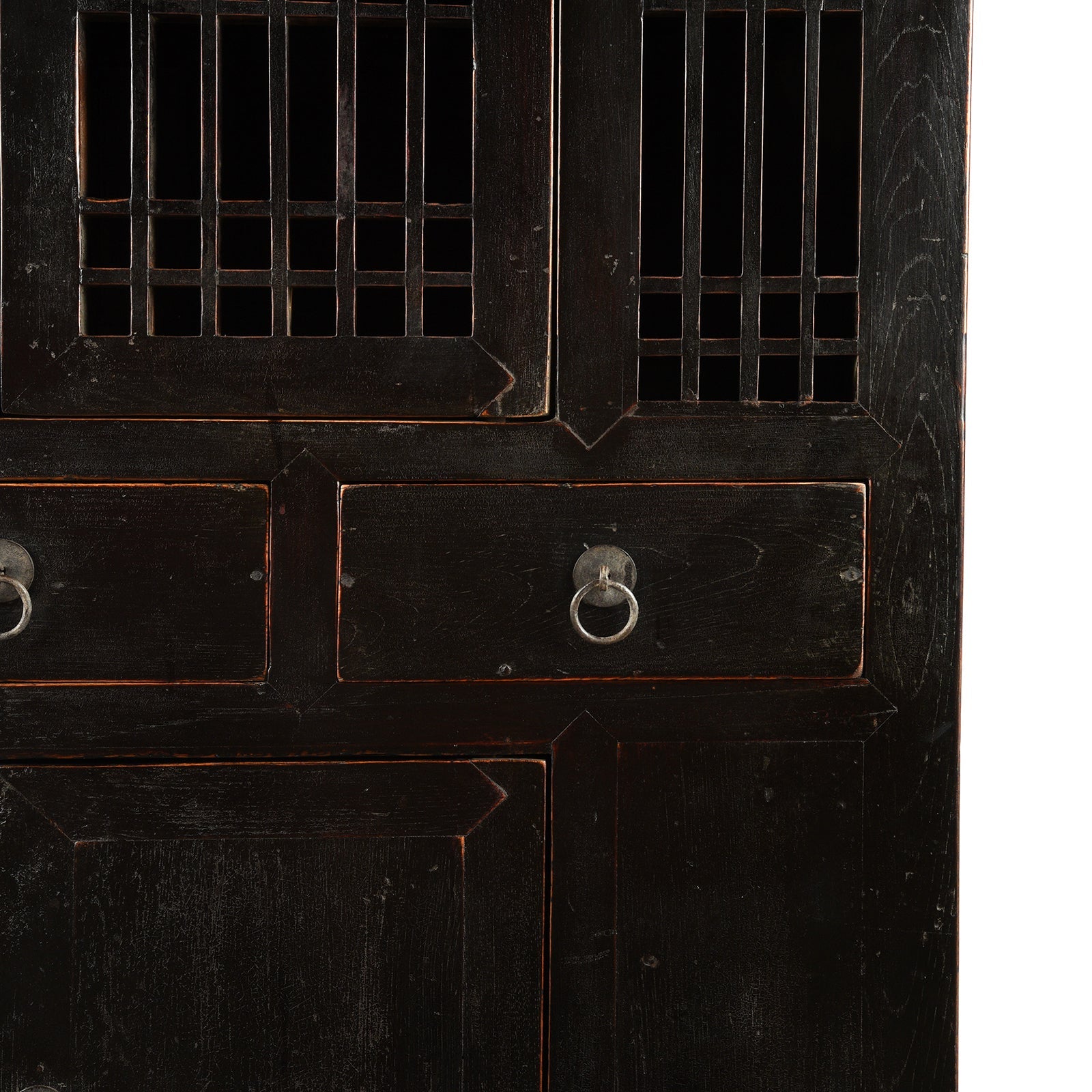 Black Lacquer Kitchen Cabinet From Tianjin - 19th Century