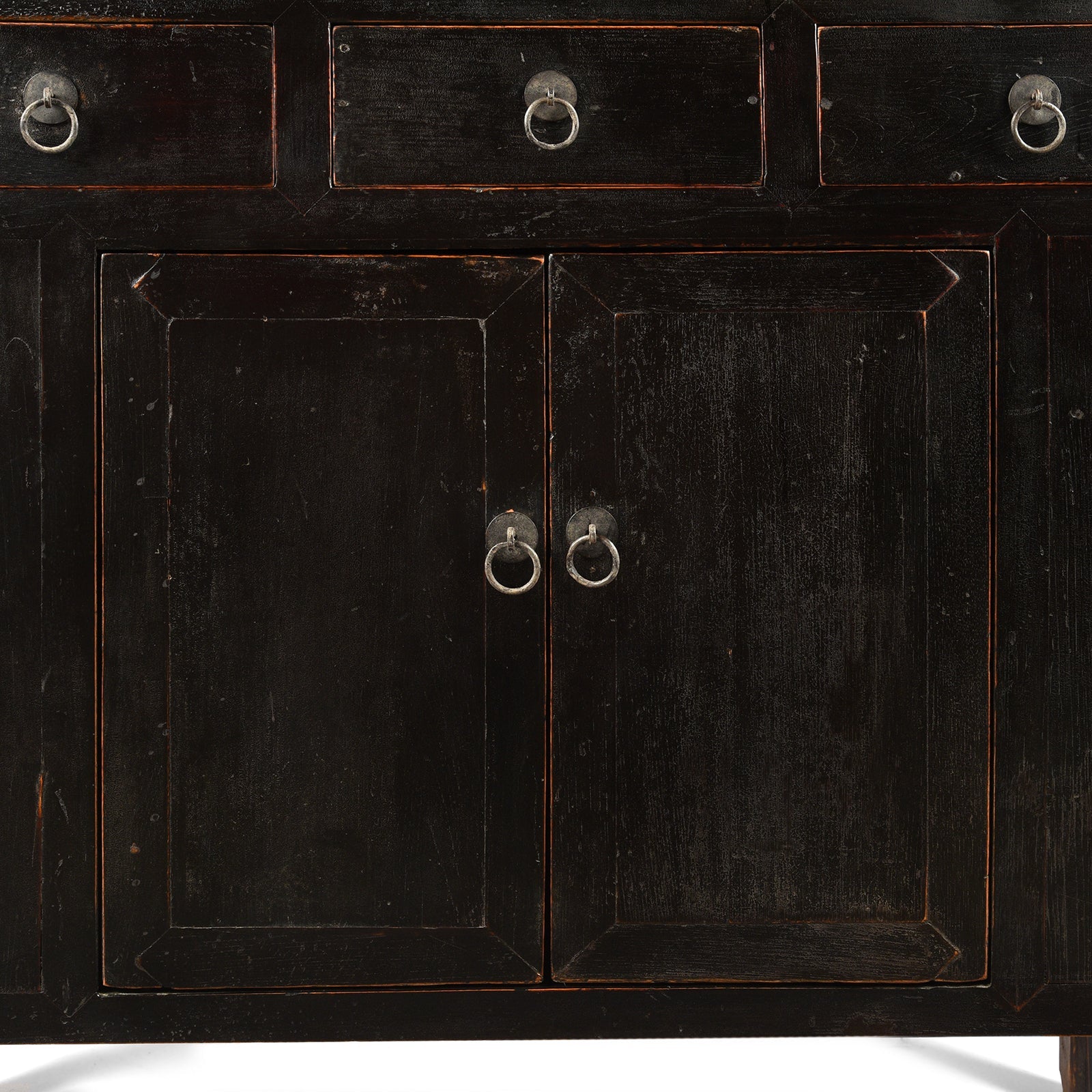 Black Lacquer Kitchen Cabinet From Tianjin - 19th Century