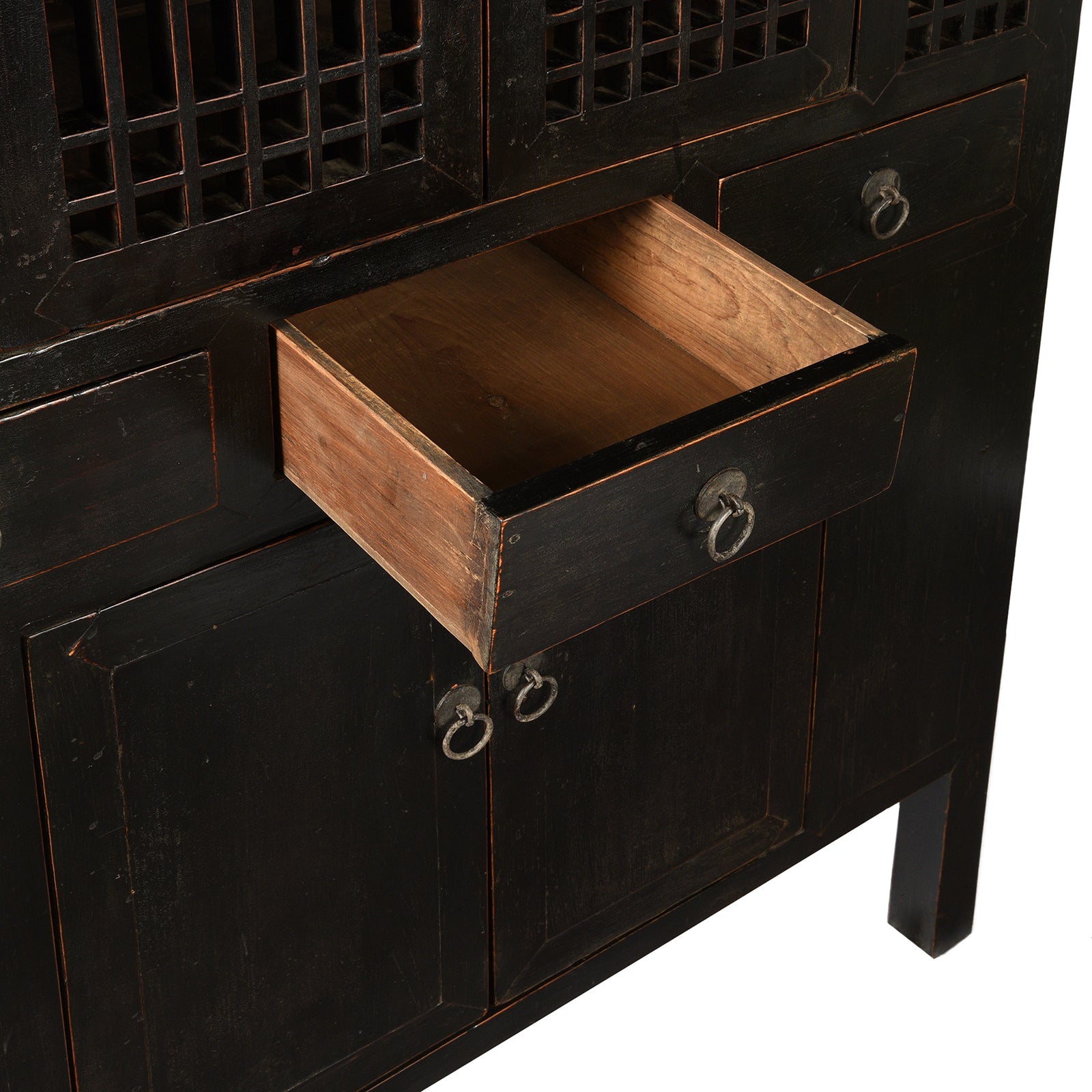 Black Lacquer Kitchen Cabinet From Tianjin - 19th Century