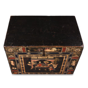 Painted Opera Chest From Shanxi - 19th Century