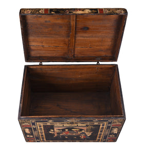Painted Opera Chest From Shanxi - 19th Century