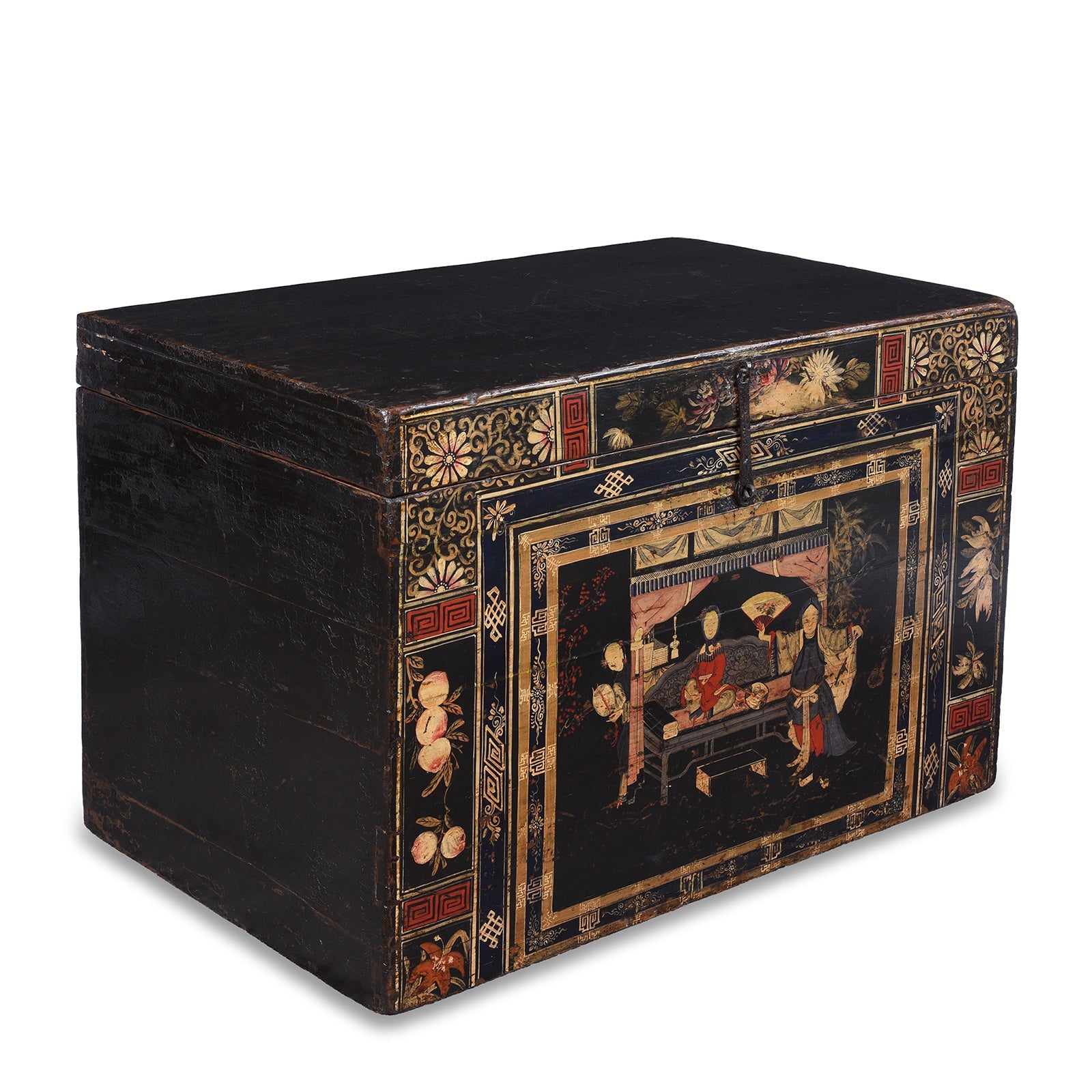 Painted Opera Chest From Shanxi - 19th Century