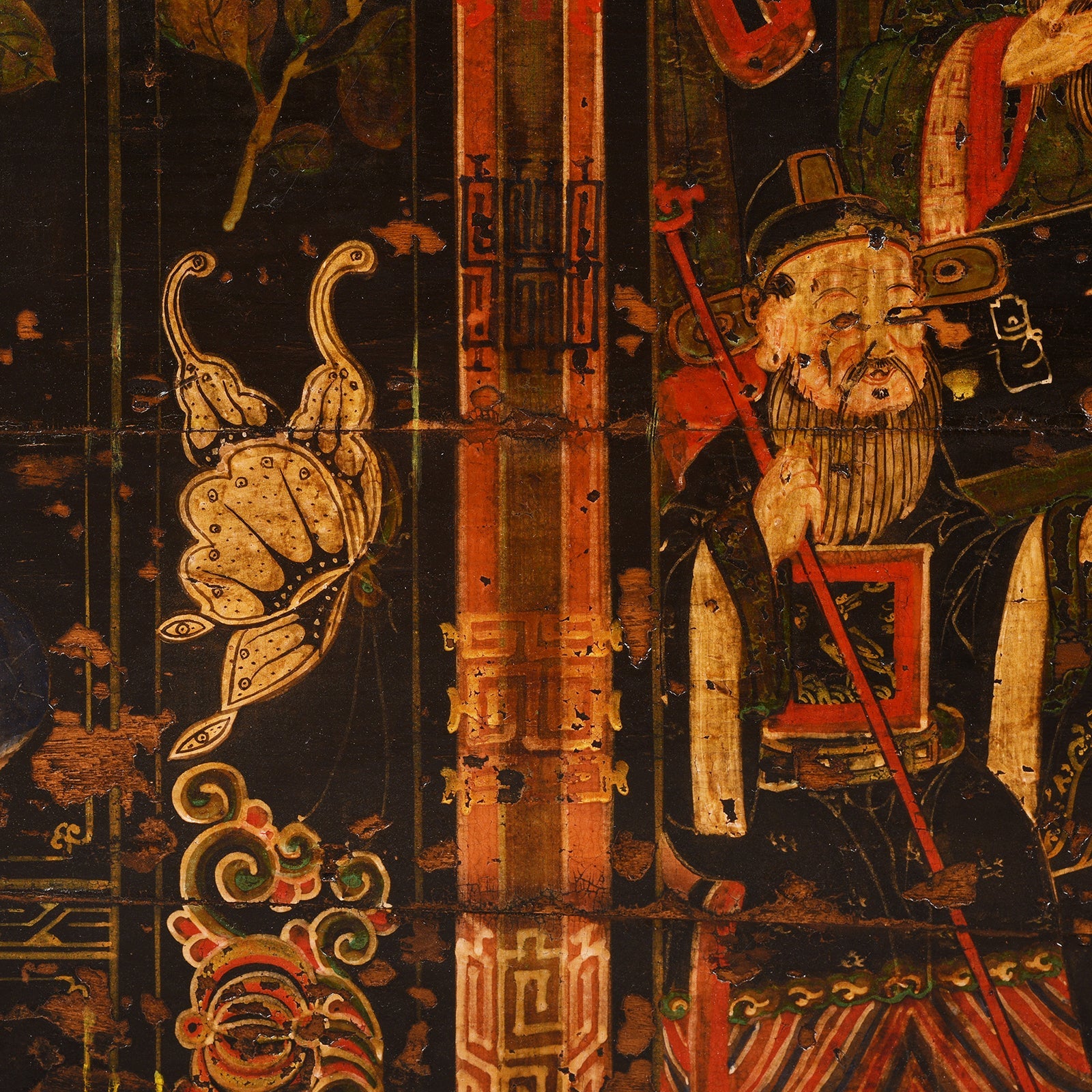 Painted Opera Chest From Shanxi - 19th Century