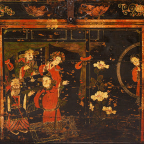 Painted Opera Chest From Shanxi - 19th Century