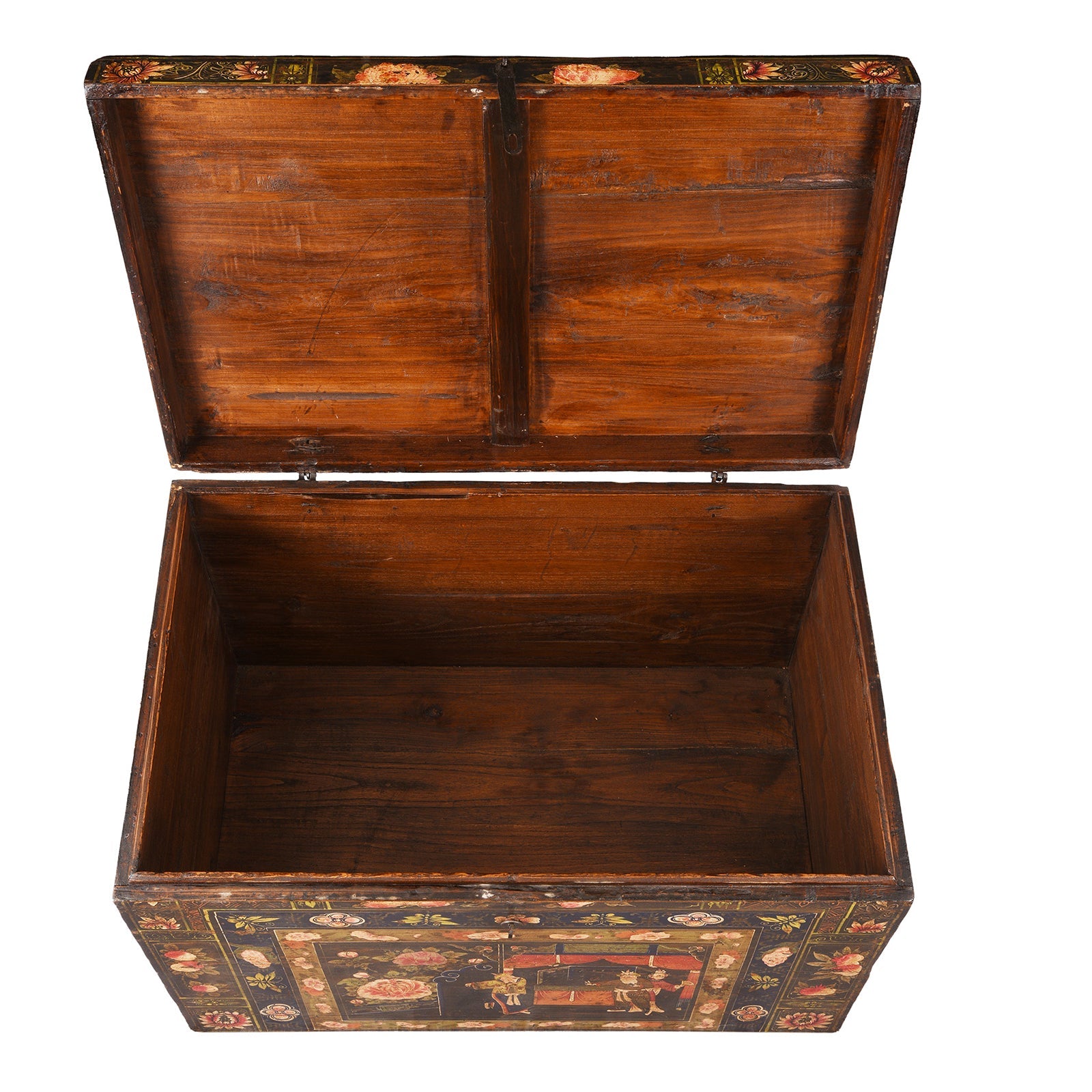 Painted Opera Chest From Shanxi - 19th Century