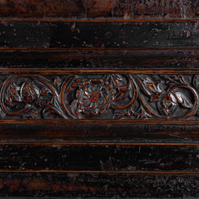 Carved Chinese Wedding Cabinet From Shanxi -19th Century
