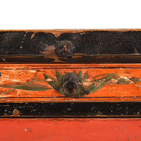 Painted Red & Black Gansu Sideboard - 19th Century