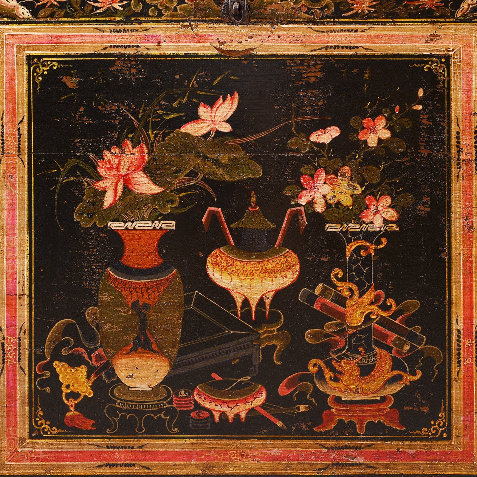Painted Shanxi Bridal Chest - 19th Century