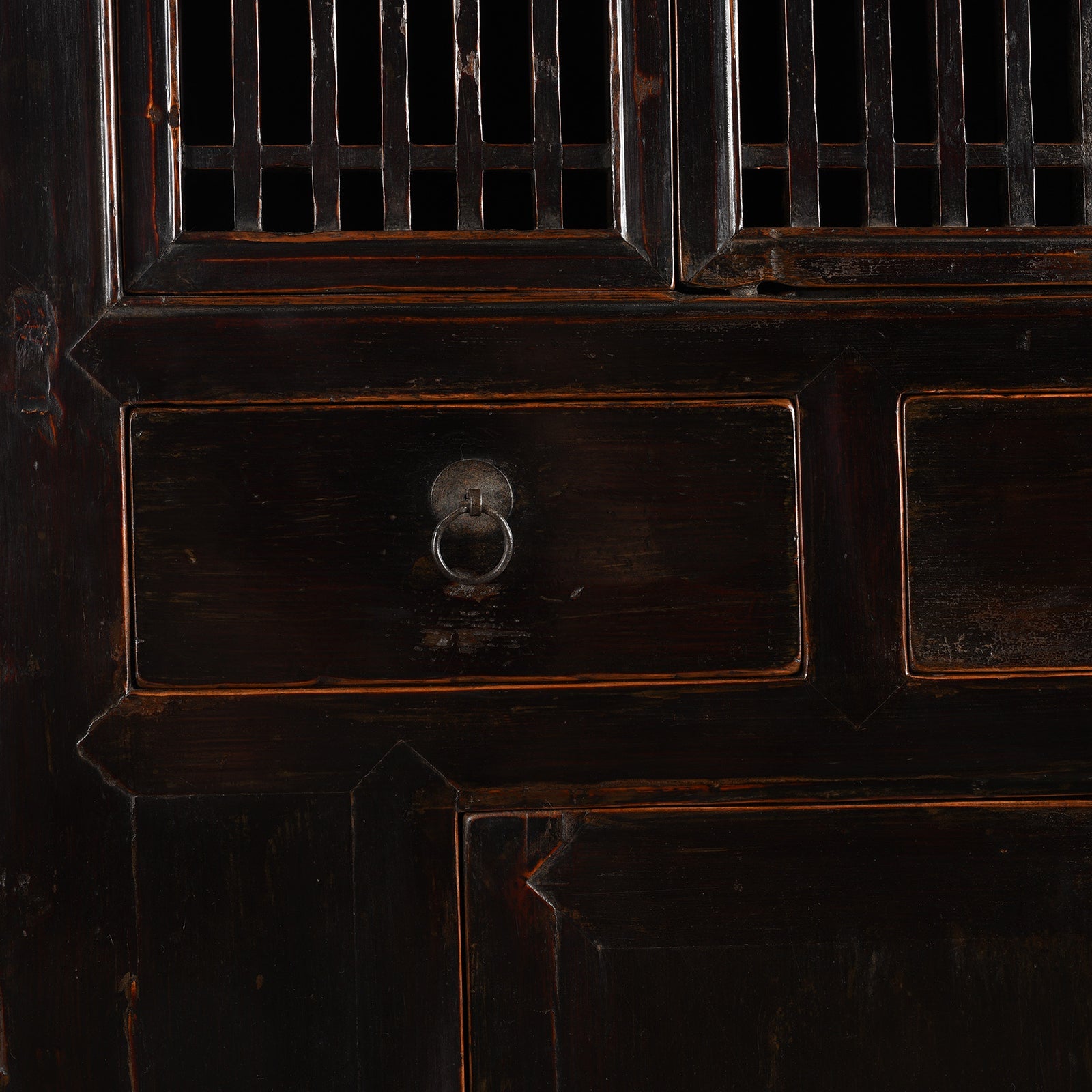 Black Lacquer Kitchen Cabinet From Tianjin - 19th Century