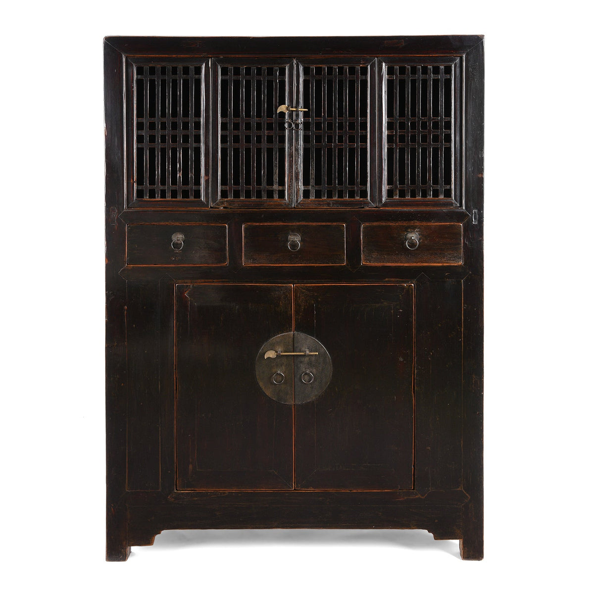 Black Lacquer Kitchen Cabinet From Tianjin - 19th Century
