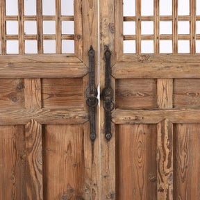 Bleached Chinese Lattice Screen From Shanxi - 19th Century