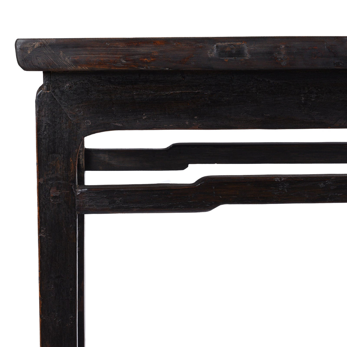 Black Lacquer Console Table From Shanxi - 19th Century