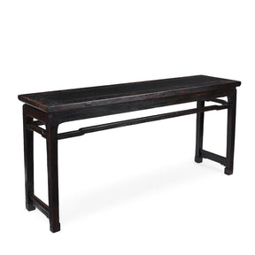 Black Lacquer Console Table From Shanxi - 19th Century