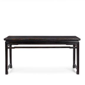 Black Lacquer Console Table From Shanxi - 19th Century