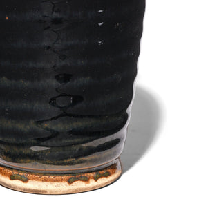 Ribbed Meiping Black Glazed Stoneware Jar - Cizhou