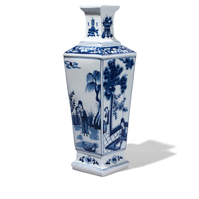 Blue & White Porcelain Squared Vase - Women