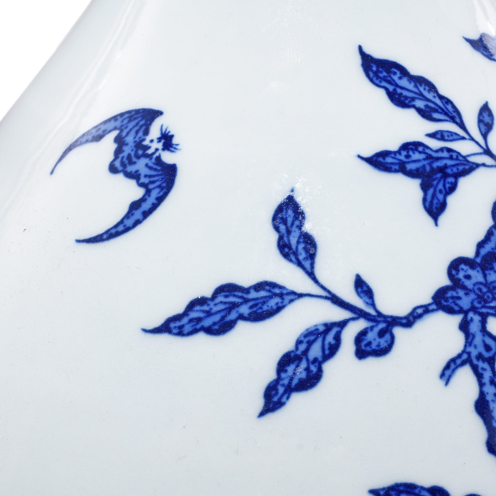 Blue & White Porcelain Fengweizun Vase - Peach Tree Design