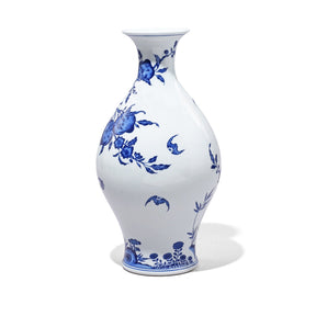Blue & White Porcelain Fengweizun Vase - Peach Tree Design