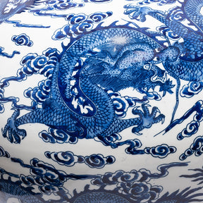 Blue & White Porcelain Tianqiuping Dragon Vase