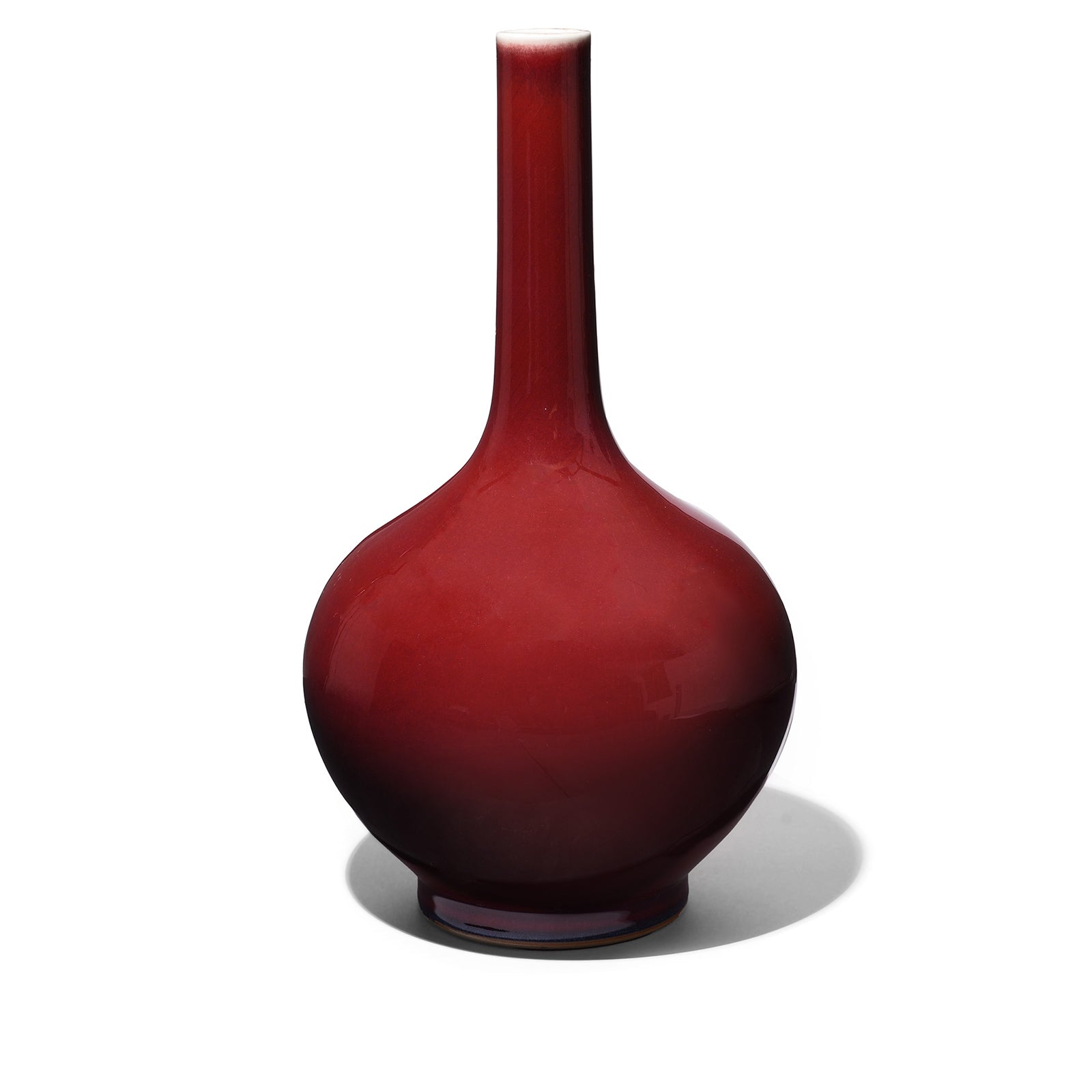 Sang De Boeuf Glaze Porcelain Slender Neck Vase