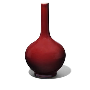 Sang De Boeuf Glaze Porcelain Slender Neck Vase