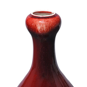 Flambe Glaze Porcelain Garlic Mouth Vase