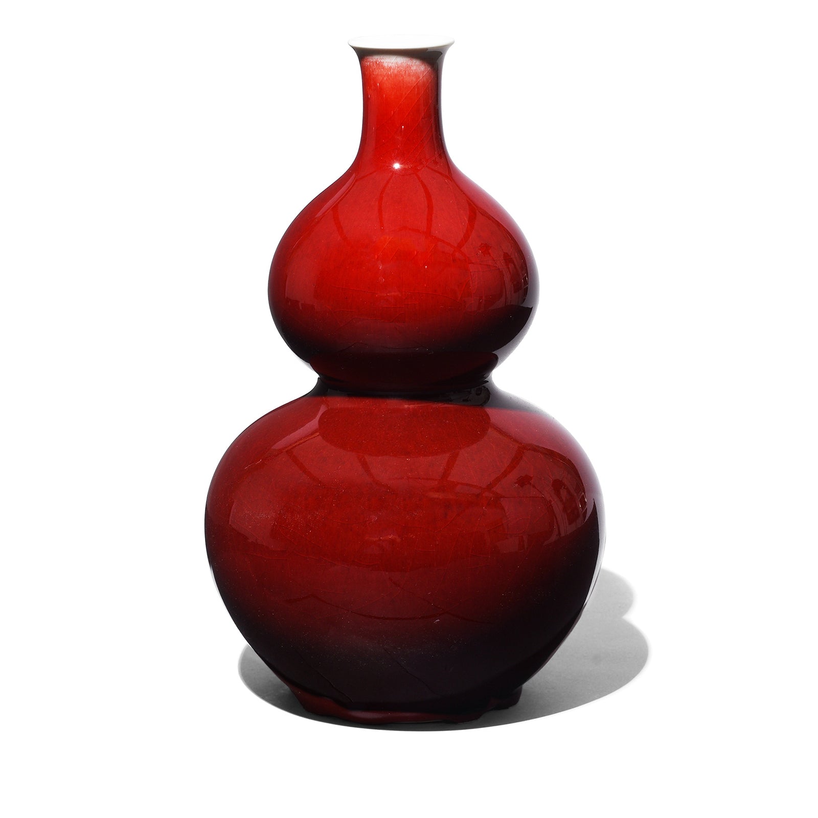 Flambe Glaze Porcelain Huluping Double Gourd Vase