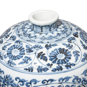 Blue & White Porcelain Meiping Vase - Chrysanthemum