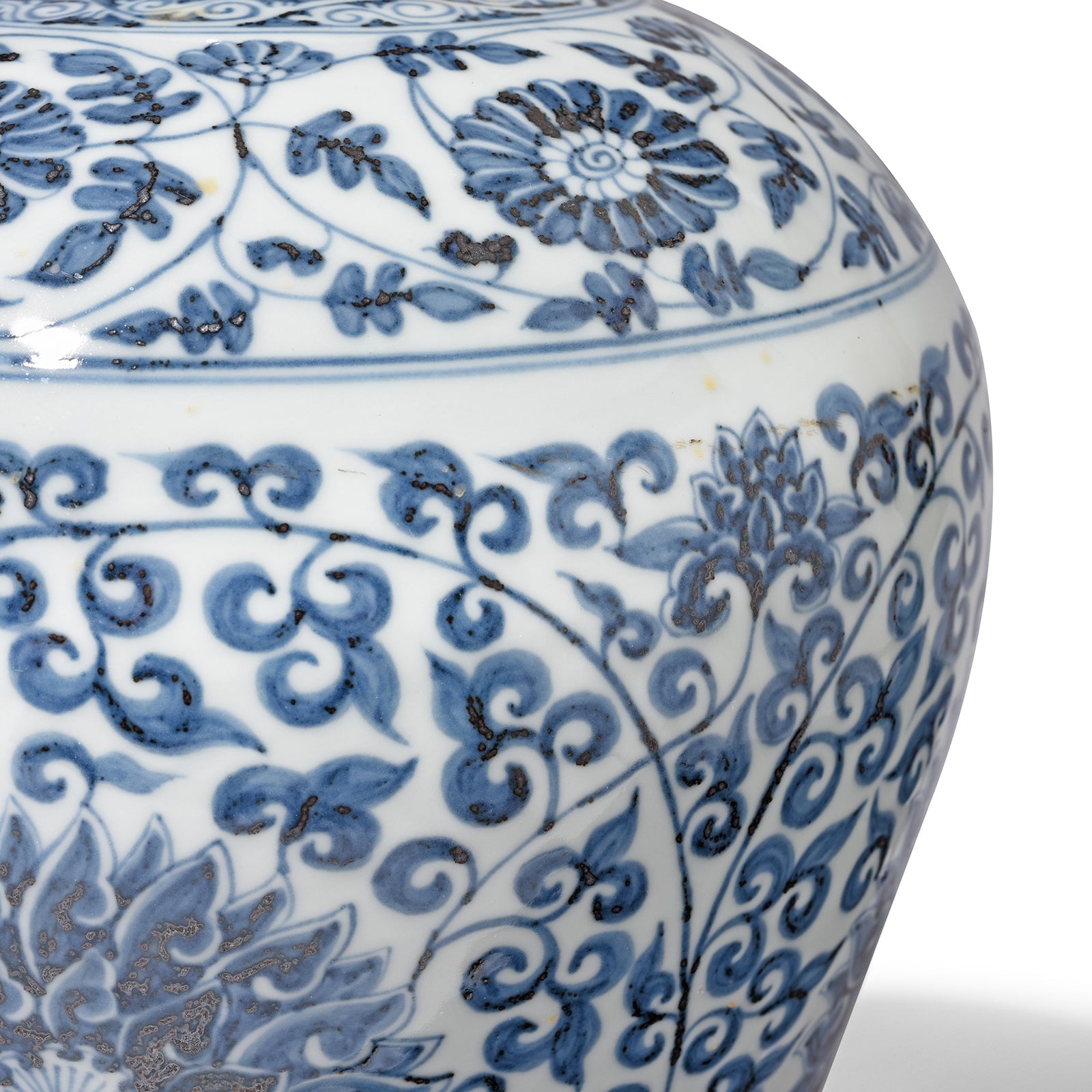 Blue & White Porcelain Meiping Vase - Chrysanthemum