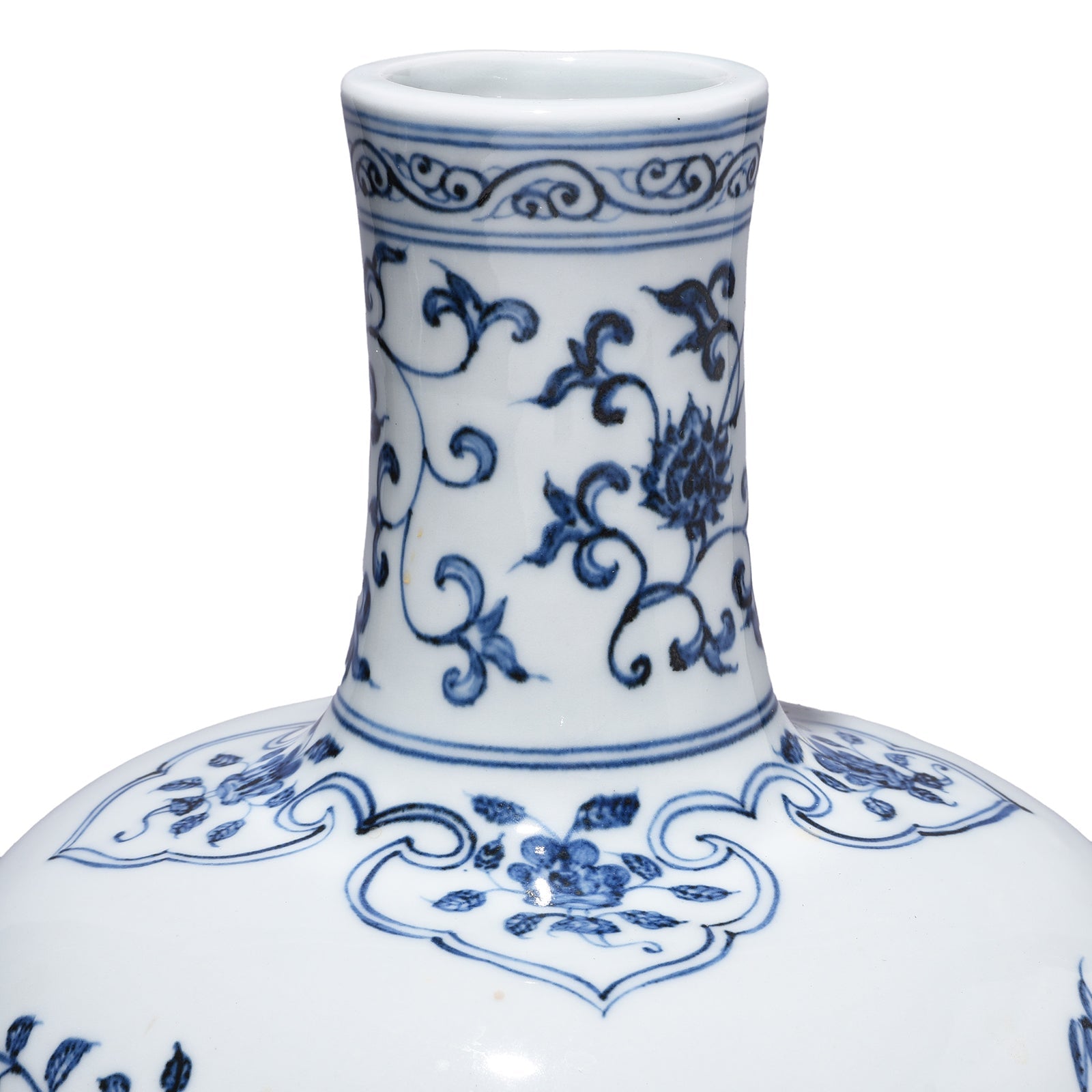 Blue & White Porcelain Tianqiuping Vase
