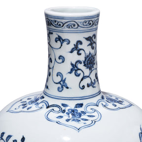 Blue & White Porcelain Tianqiuping Vase