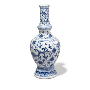 Blue & White Porcelain Holy Water Bottle Vase