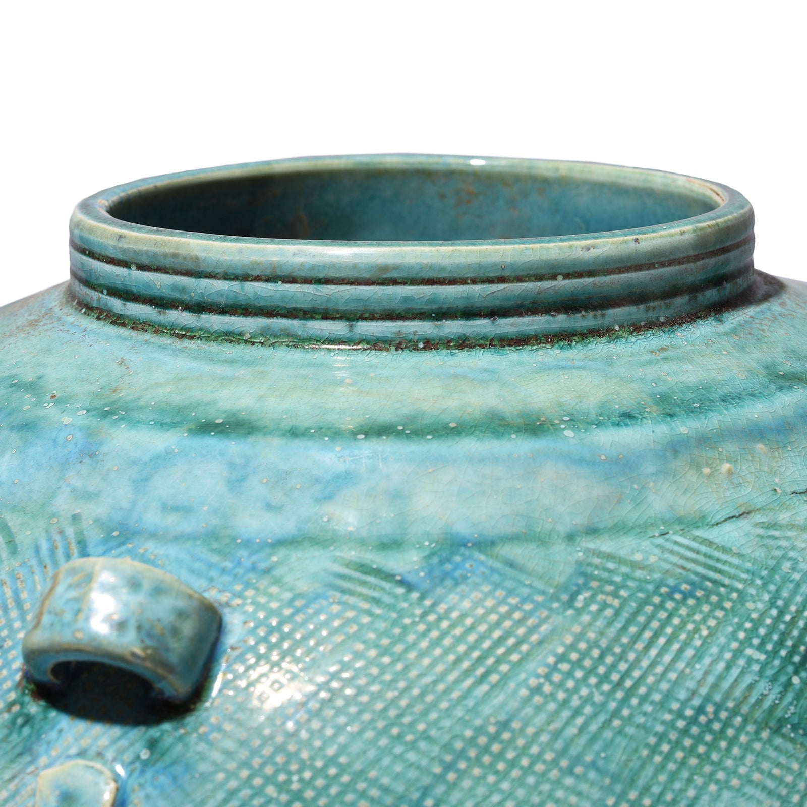 Green Copper Glazed Terracotta Jar