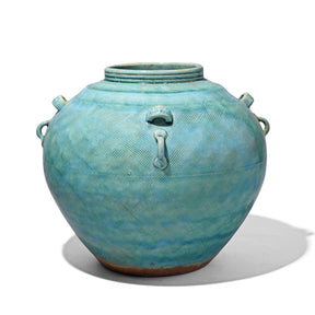 Green Copper Glazed Terracotta Jar