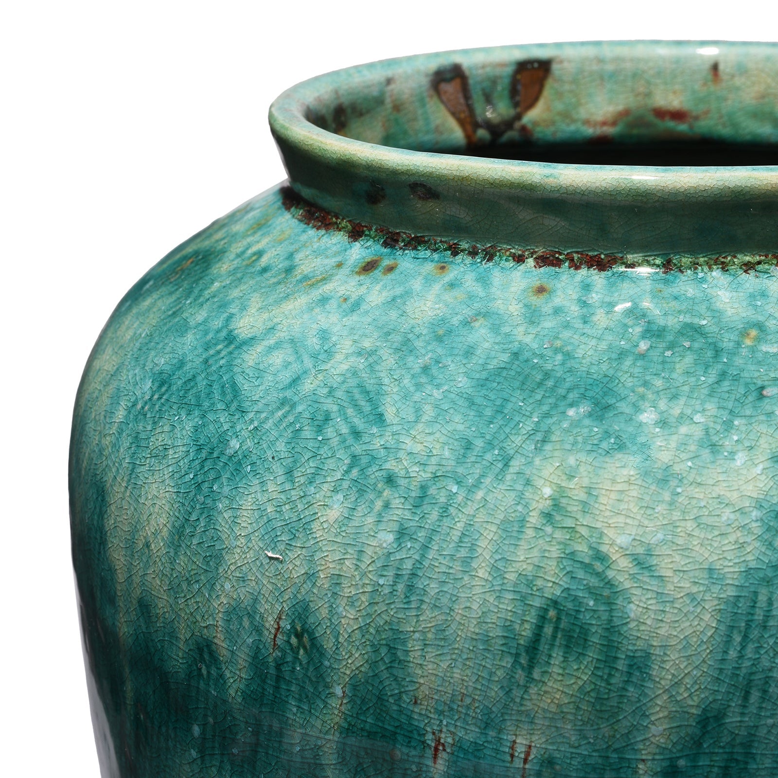 Green Copper Glazed Vase