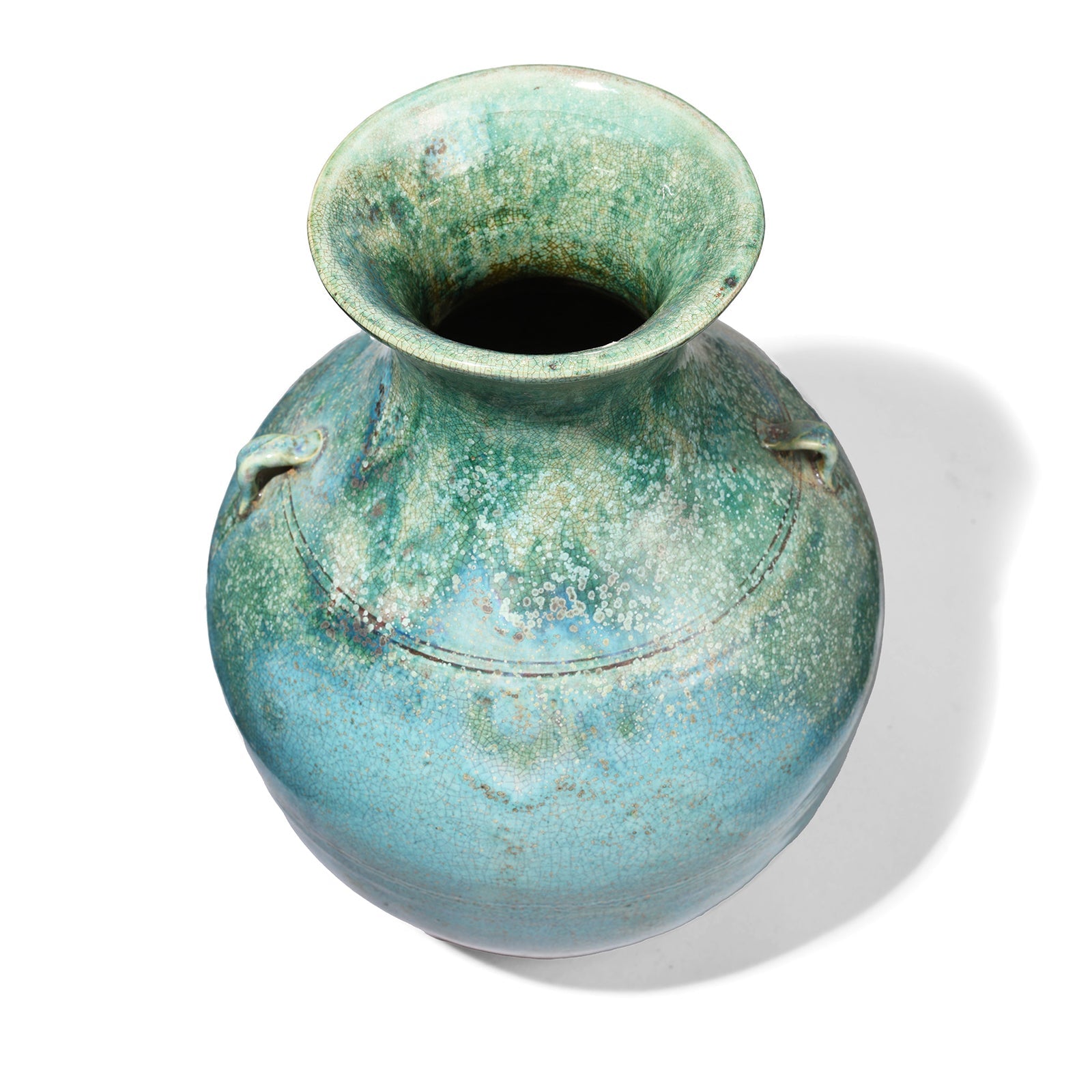 Green Copper Glazed Vase