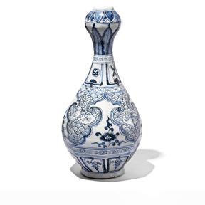 Blue & White Porcelain Garlic Mouth Vase