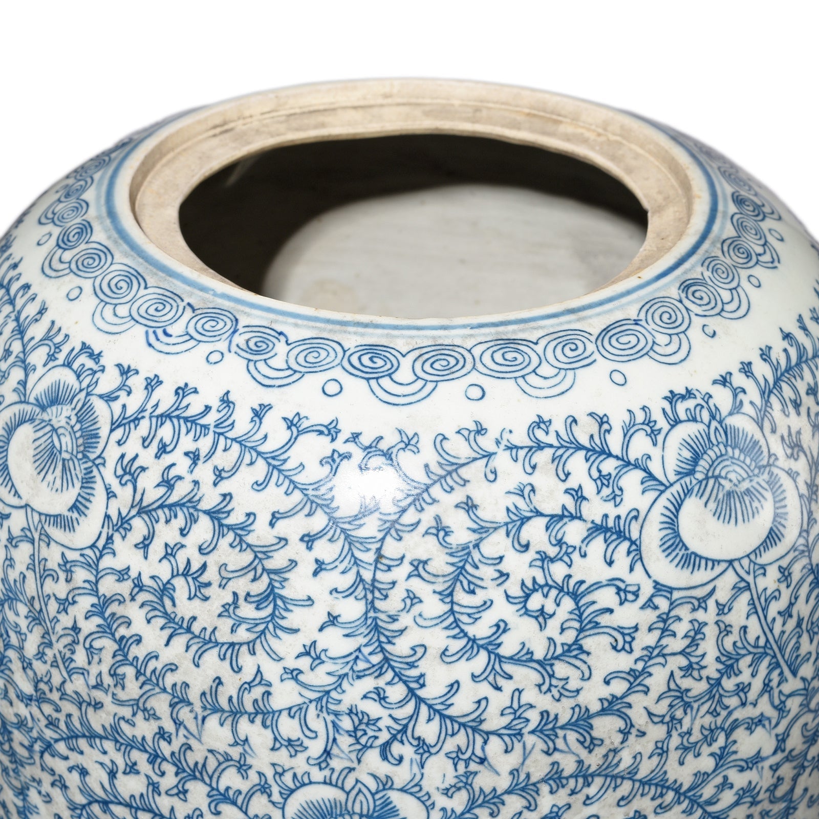 Blue & White Porcelain Tall Ginger Jar - Double Happiness