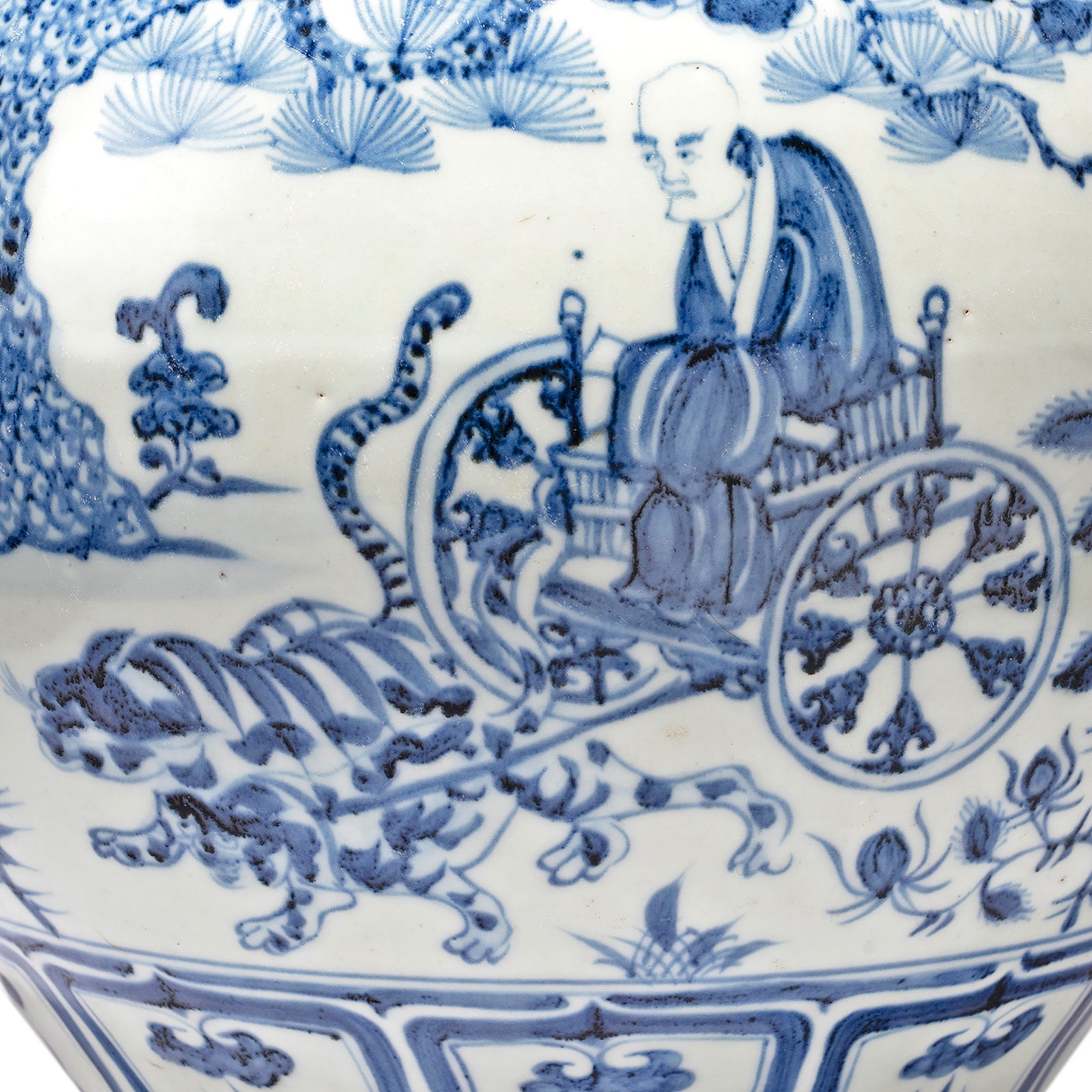 Blue & White Porcelain Baluster Jar - Story of Guiguzi