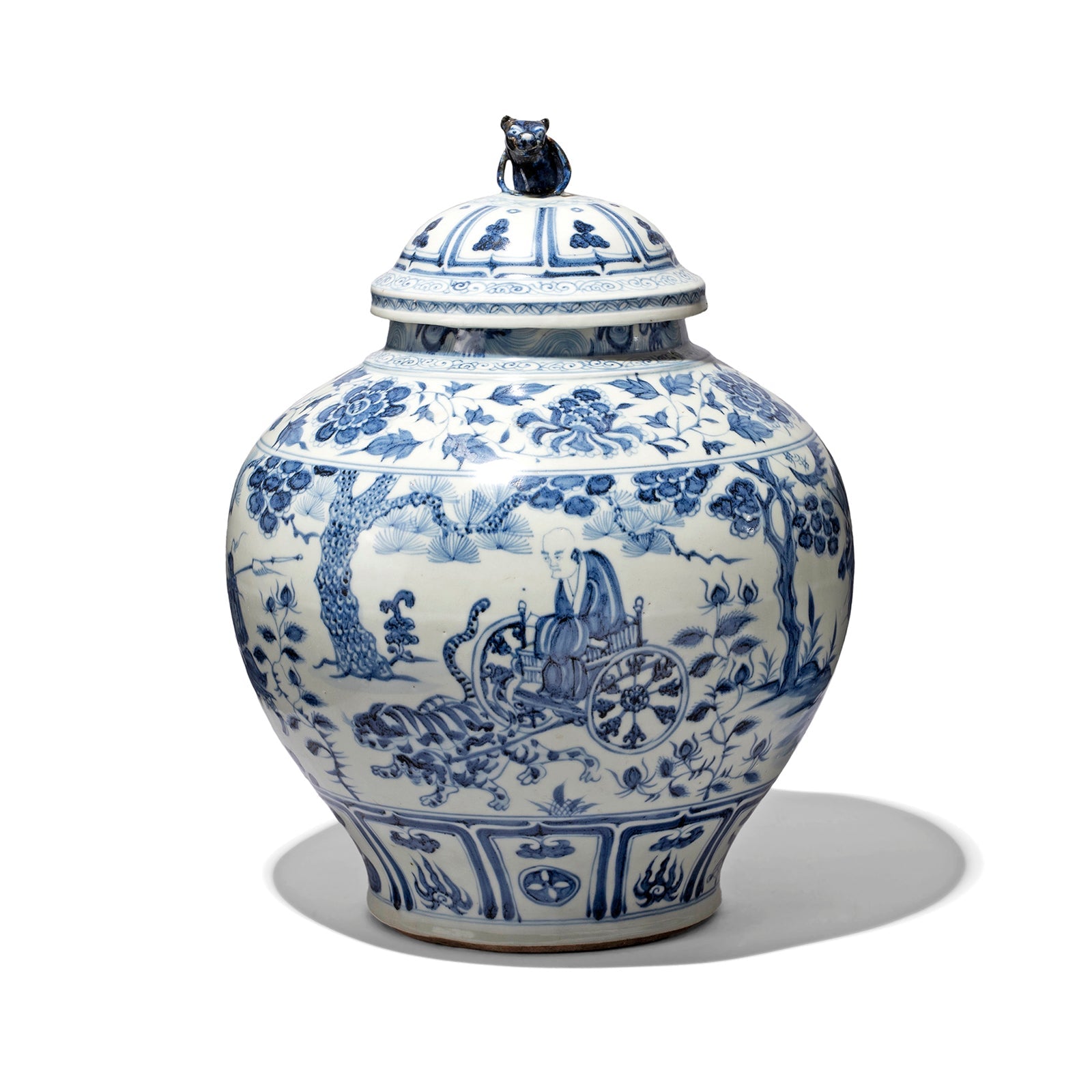 Blue & White Porcelain Baluster Jar - Story of Guiguzi