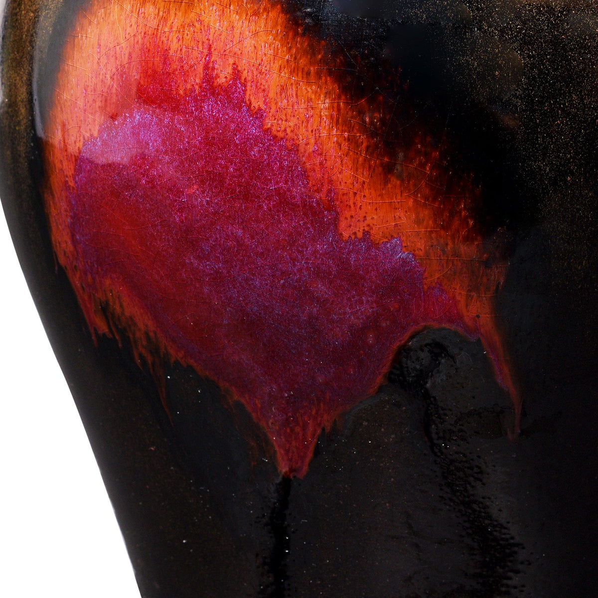 Yaobian Dark Red Flambe Porcelain Meiping Vase