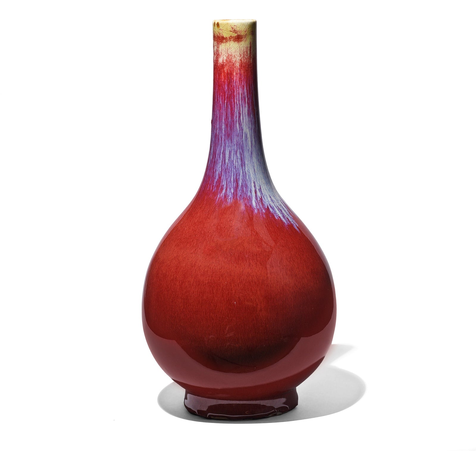 Yaobian Ice Red Flambe Porcelain Danping Vase