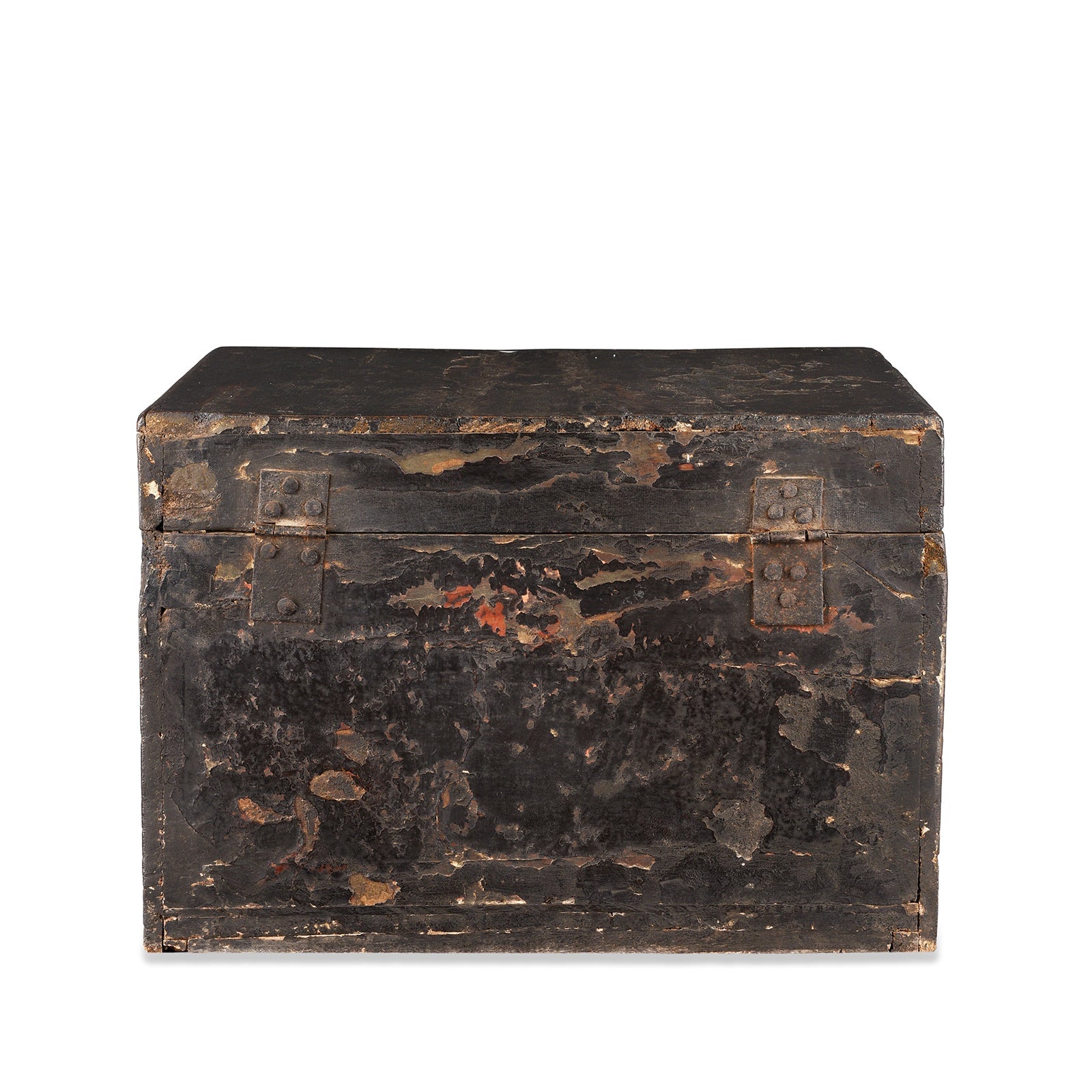 Painted Wedding Box From Shanxi - Foo Dog - Late 19th Century