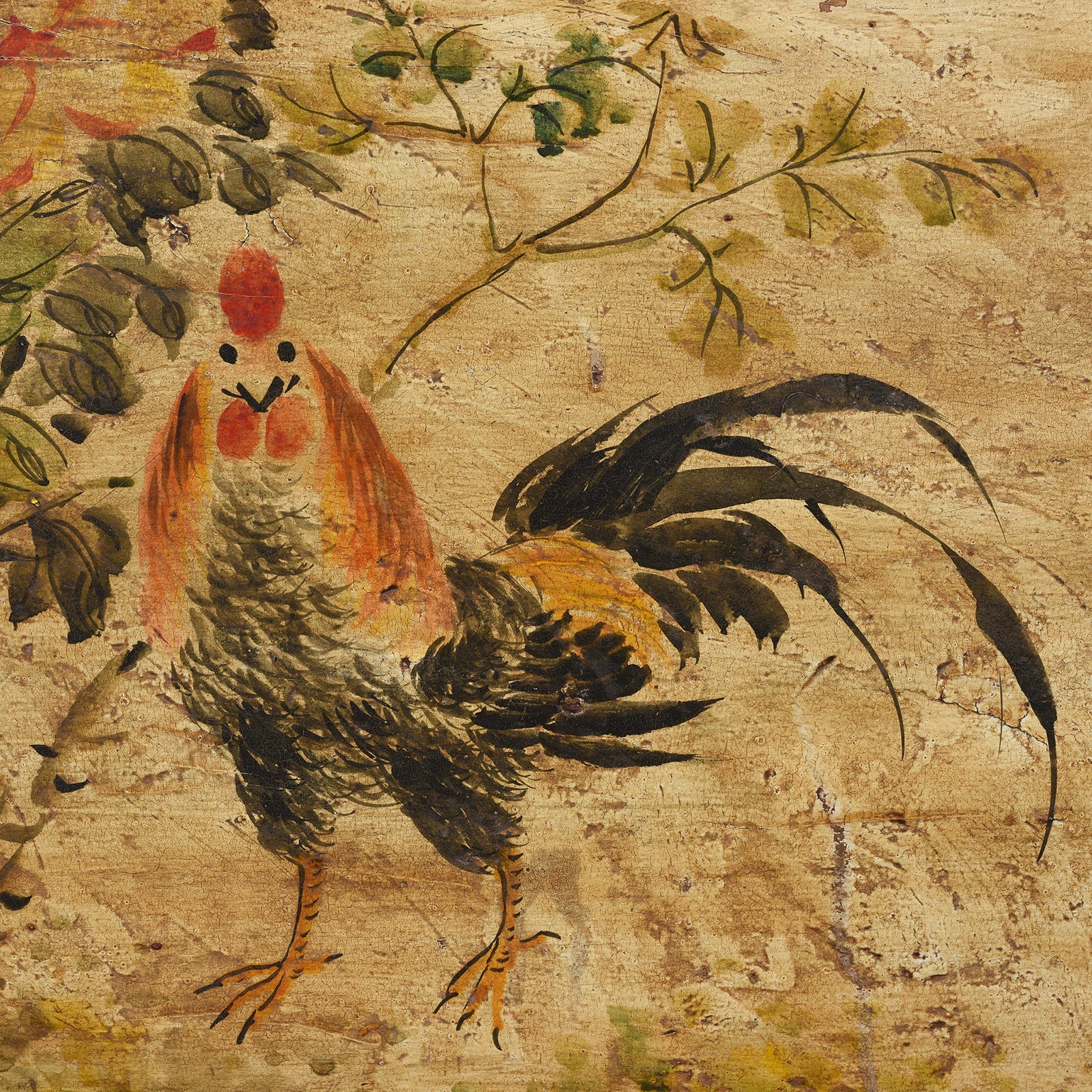 Red Painted Opera Chest From Shanxi - Ca 1900
