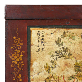 Red Painted Opera Chest From Shanxi - Ca 1900