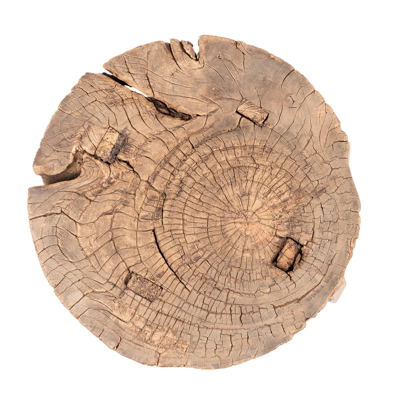 Rustic Elm Farmhouse Stool - 19th Century