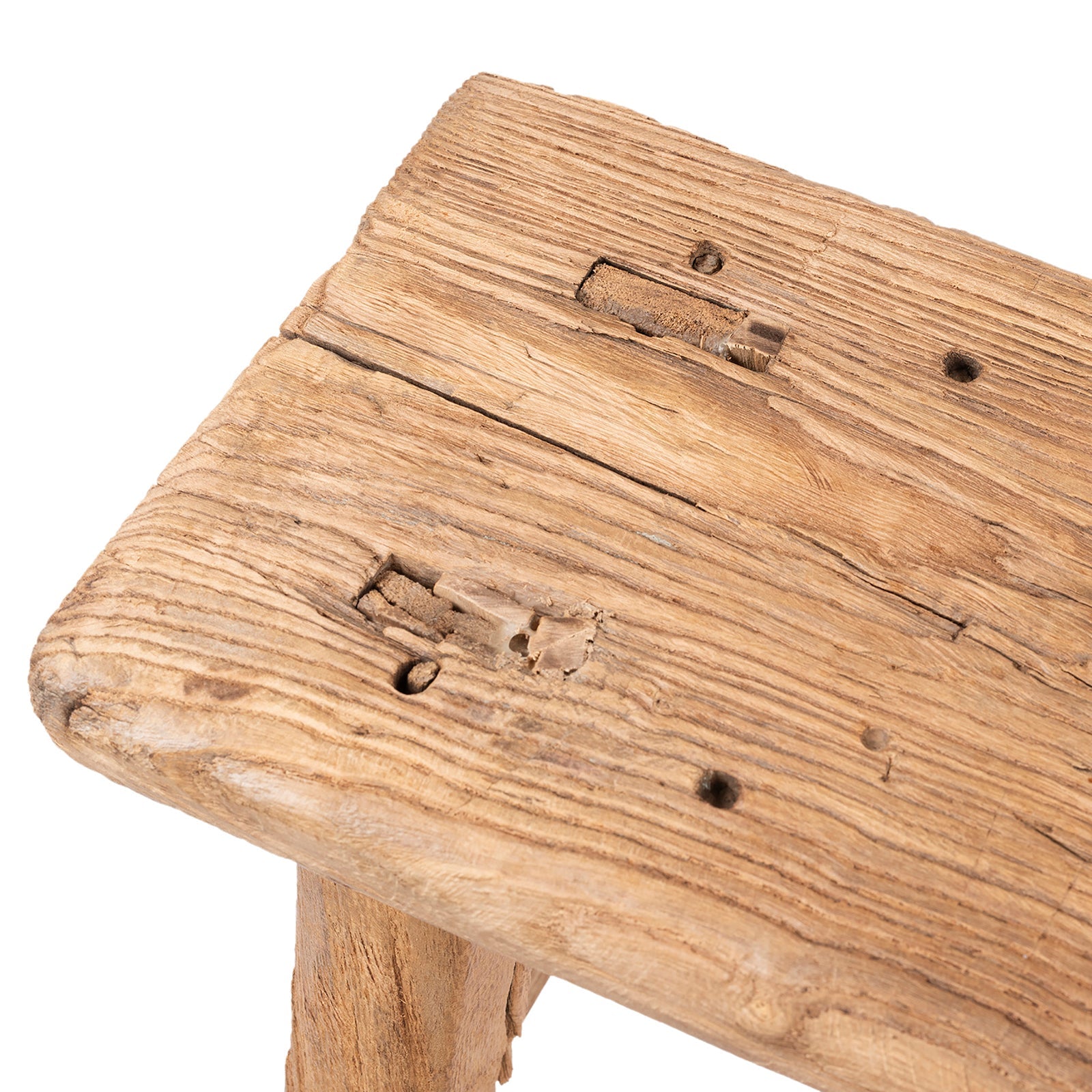 Bleached Elm Farmers Stool - 19th Century