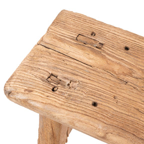 Bleached Elm Farmers Stool - 19th Century