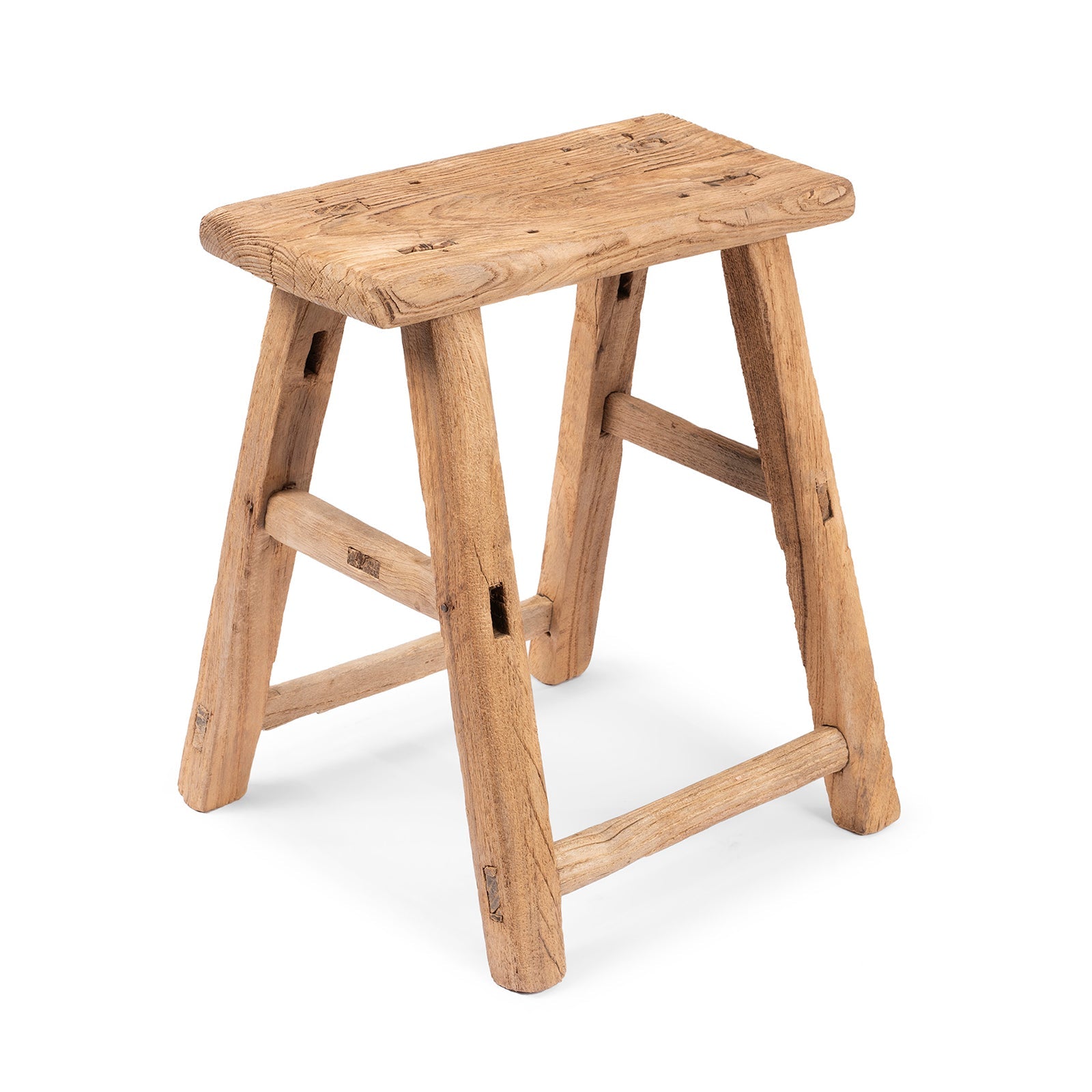 Bleached Elm Farmers Stool - 19th Century
